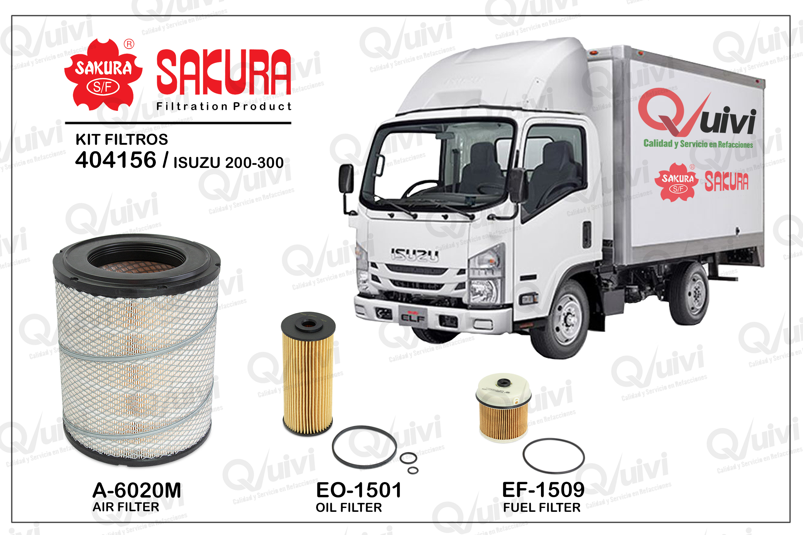 KIT  FILTROS ISUZU 200-300 SIN SEP
